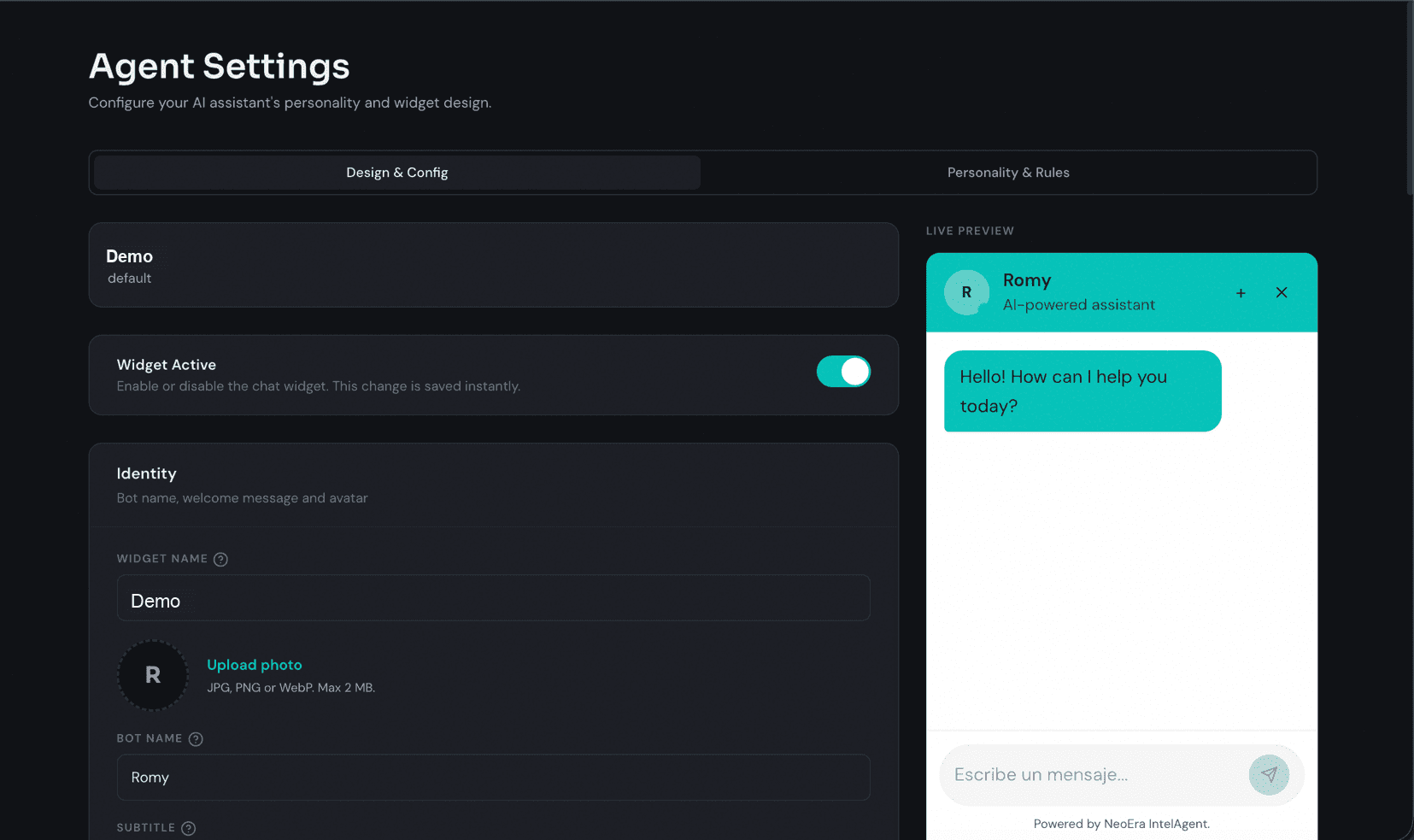 Agent Personalization Studio